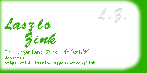 laszlo zink business card